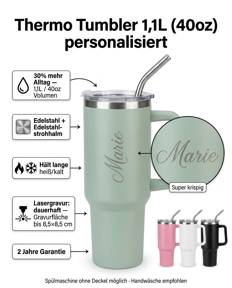 Thermo Tumbler 1,1 L personalisiert
